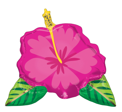 Tropical Hibiscus Flower Foil Balloon NZ