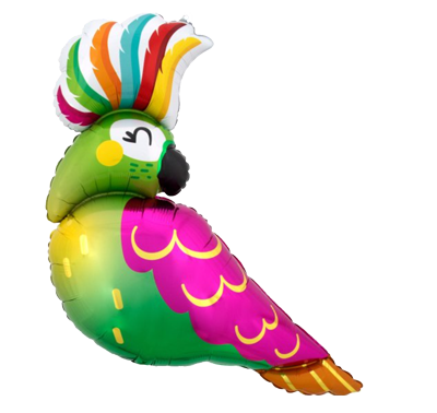 Tropical Parrot Shaped Foil Balloon NZ