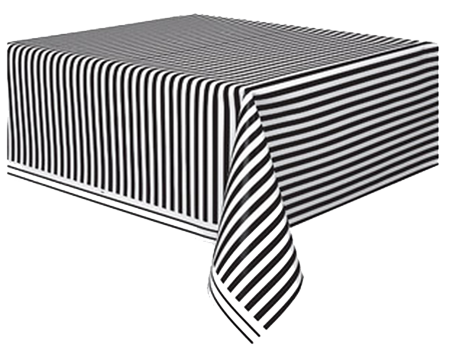 Black striped Table Cloth