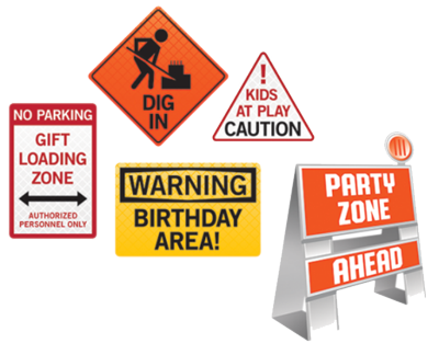 Construction Party Signage