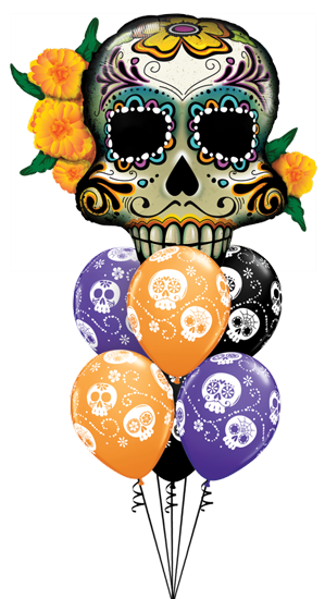 Day of the Dead Foil Balloon + Sugar Skull Balloons