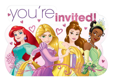 Disney Princess Postcard Invites NZ