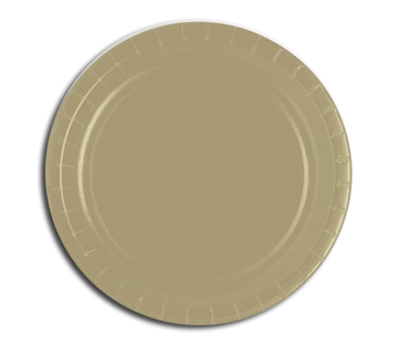 Gold paper party plates