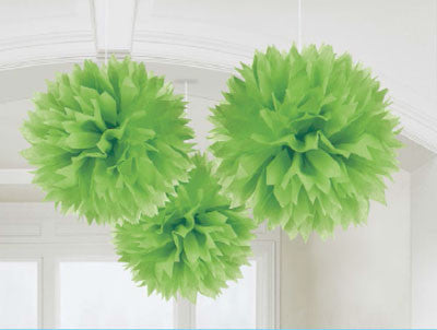 Purple Fluffy Tissue Ball Decorations, Party