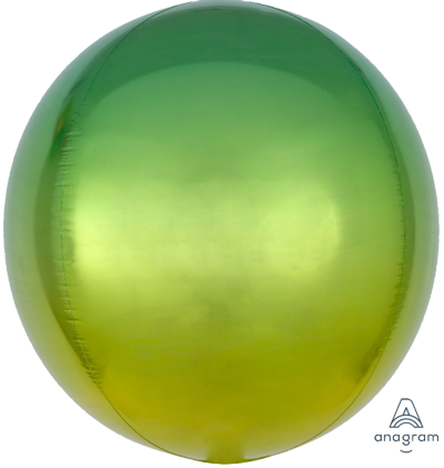 Green Yellow Ombre Orbz Foil Balloon