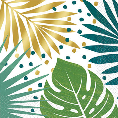 Key West Palm Leaf Foil Napkins NZ