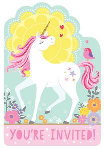 Magical Unicorn party Invites