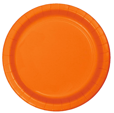 Orange Small paper party plates NZ