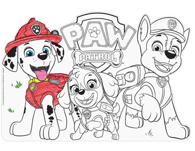 Paw Patrol Colour In Placemats NZ