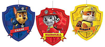 Paw Patrol Honeycomb Hanging Decorations NZ