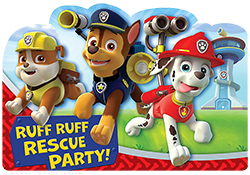 Paw Patrol Party Invitations NZ