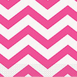 Pink Chevron Party Napkins