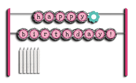 Pink Zebra Cake Banner Kit