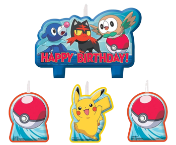 Pokemon Core Birthday Candles