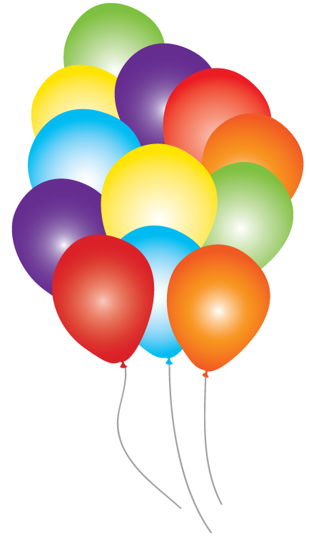 Rainbow Party Balloons
