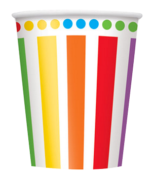 Red Striped Party Cups