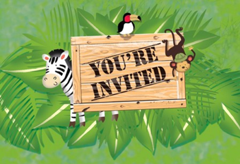 Safari Jungle Party Invites