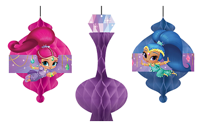 Shimmer and Shine Honeycomb Decorations