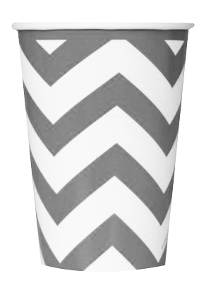 Silver Chevron Party Cups