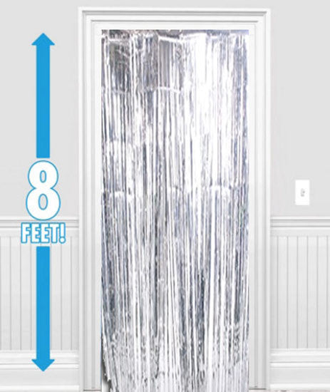 Silver Metallic Foil Curtains NZ