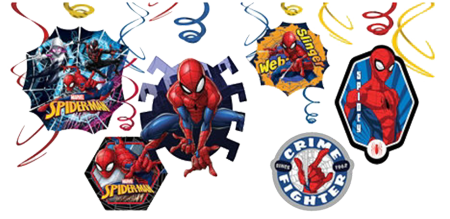 Spiderman Swirl Decorations NZ