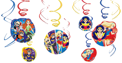 Super Hero GIrls Swirl Decorations