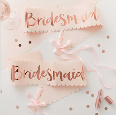 Team Bridesmaid Hens Party Sashes NZ