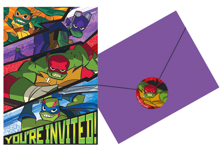 Teenage Mutant Ninja Turtles Party Invites