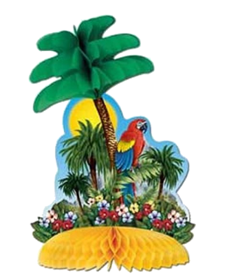 Tropical Palm Tree Honeycomb Centrepiece NZ