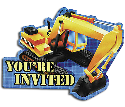 Under Construction party invites