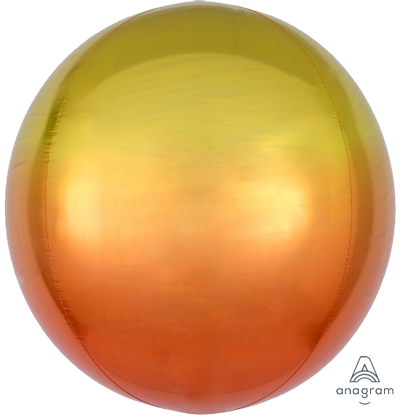 Yellow Orange Ombre Orbz Foil Balloon